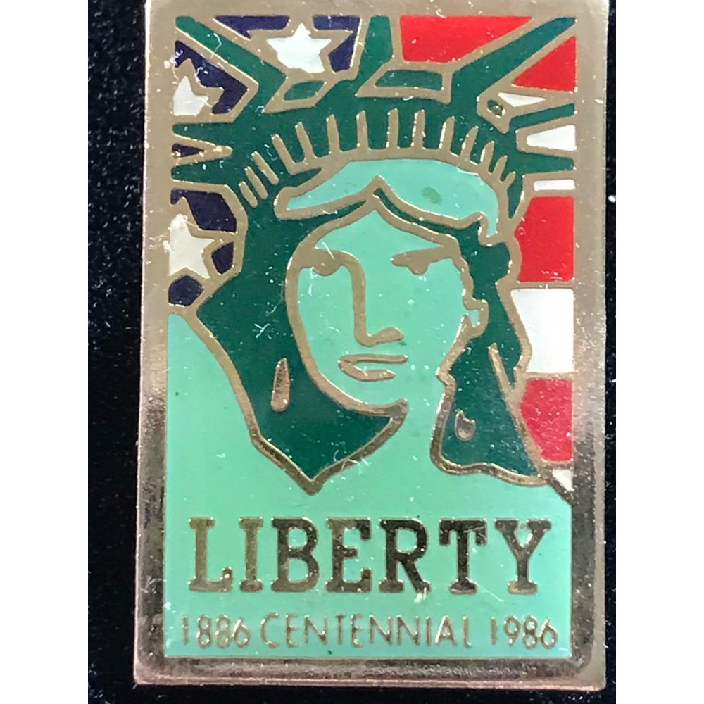 Bicentennial 1886-1986 Lapel Pin Beautiful Vintage Lady Liberty Statue Big Apple